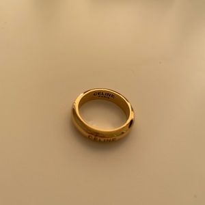 Celine ring gold plated authentic us 7